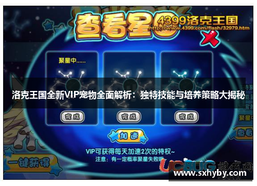 洛克王国全新VIP宠物全面解析：独特技能与培养策略大揭秘